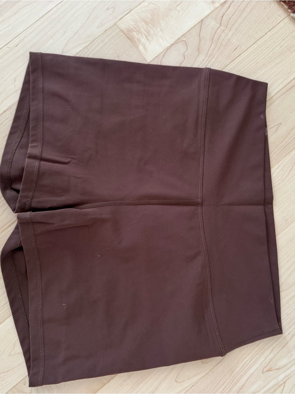 WeWoreWhat Brown Biker Stretch Shorts